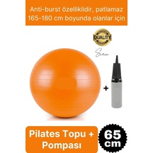 Svein 65 Cm Yoga Pilates Topu Ve Şişirme Pompası Hediye Denge Egzersiz Aerobik Jimnastik Reformer Spor Set