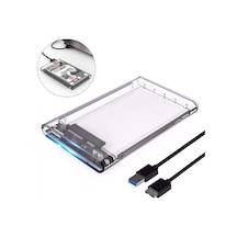 Transparan 2.5 İnç Sata Usb 3.0 Harddisk Kutusu Notebook Ssd İçin