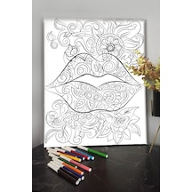 40x30cm Çocuklar Için Guaj,akrilik,keçeli,sulu Boya Ile Boyanabilir Tuval Kalem Hediyesi Yoktur. 197