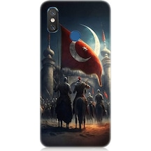 Xiaomi Mi 8s Uyumlu Tulpar Bayrak Ve Kale Desenli Silikon Kılıf