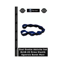 Özel Üretim Aktivite Set Blsb-20 Örme Elastik Egzersiz Bandı Mavi
