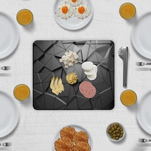 Decorıta Cam Sunum Standı | Antrasit Kristal | 29cm x 34cm