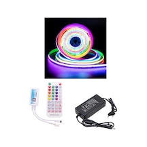 10 Metre 12 Volt 12 Mm İç Mekan 432 Ledli Argb Pixel Cob Led Sp611e Bluetoothlu Sese Duyarlı Çift Çı