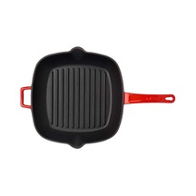 Lava Metal Döküm Izgara Tava, Metal Saplı, 26x26 Cm, Kırmızı Diğer
