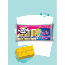 Vindex Klasik Oluklu Bulaşık Süngeri 5 Adet