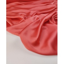 Nar Çiçeği Renkte İnce Saten Kumaş En: 140 Cm-10091 10