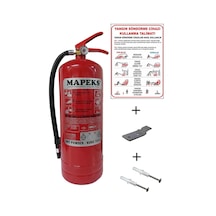 Mapeks Yangın Tüpü 6 KG +  Askı Aparatı + Yangın Tüpü Kullanım Talimatı