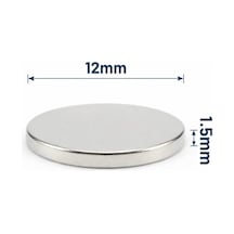 100 Adet - 12x1.5 Mm Neodyum Mıknatıs Neodim Magnet Yuvarlak