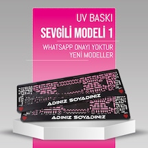 Sevgili 1 Plakalık, 2 Adet Premium Uv Baskı, Plakalıkhane