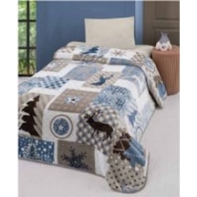 Mink Tema Lisanslı Newyear Mavi Battaniye Tek Kişilik 160 x 220