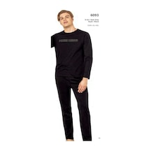 Pierre Cardin 6093 Erkek Uzun Kollu Bisiklet Yaka Pijama Takımı-siyah Siyah