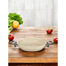 Falez Creamy Granit Tava Sahan 18 Cm siyah