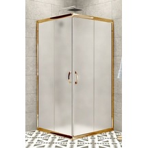 Durul Duşakabin Kare Altın Profil Buzlu 5mm H:190 Altın