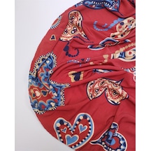 Bordo Üzeri Mavi Lacivert Kahve Desenli İnce Esnek Rayon Jarse Kumaş Elbiselik & Bluzluk 120x250cm-12785 Bordo,mavi,lacivert,kahve