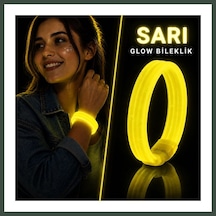 Bezos Sarı Kalın Glow Bileklik Kırılarak Yanan Parti Ve Festival Bilekliği Nhr Diğer