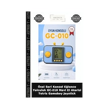 Özel Seri Konsol Eğlence Yolculuk Gc-010 Mavi El Atarisi Tetris Gameboy Joystick