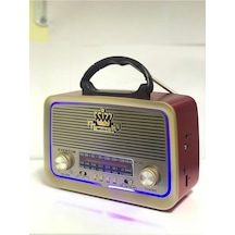 Rt-301 Nostaljik Görünümlü Bluetoothlu Mp3 Çalar Radyo Müzik Kutusu Kırmızı