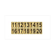 Metal Kapı,masa,dolap Numarası 3,5cmx3,5cm 10 Adet (11…20) Altın Renk Metal