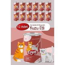 Kedi Konservesi, Kuzu Etli, Sos İçinde Et Parçacıklı, 400 G, 12'li Set En-k4k