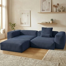 Relax Köşe Koltuk Takımı Sünger Koltuk Kanepe Divan Lacivert