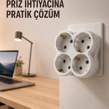Tek Prizi 4 Lü Yapan Priz Çoğaltıcı Direkt Prize Takılan Kablosuz Çoklayıcı Diğer
