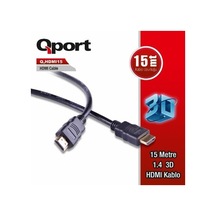 Qport Q-hdmı15 15metre Hdmı Görüntü Kablosu 3d Gold 1.4v