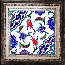 Armada Çini 20X20 Cm Ac 44 Osmanlı Iznik Desen Kütahya Çini Pano