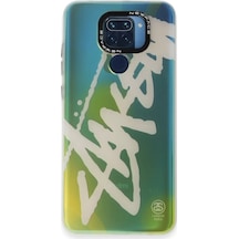 Newface Xiaomi Redmi Note 9 Kılıf Estoril Desenli Kapak - Estoril - 2 Mavi
