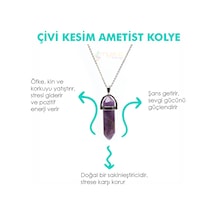 Mystic Energy Doğal Taş Ametist Taşi Ister Kolye Ister Anahtarlık N11.31114 Çok Renkli