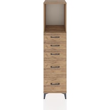 Hyperion Dolap Tek Raflı 5 Çekmeceli 44x44x182 Çam-çam Çam