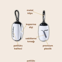 Patilüks Premium Metal Klipsli Köpek Kaka Poşeti Aparatı - Sarsıntı Önleyici Sabitleme Tırnaklı Genel