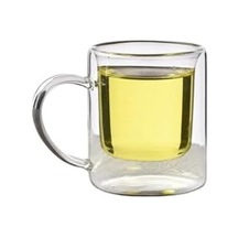 Çift Cidarlı Borosilikat Cam Kupa, 200 Ml, Beyaz, Modern, Latte, Filtre Kahve, Bitki Çayı, 1 Adet - 2837 Aeropress