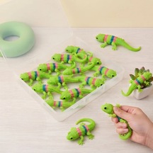 Lb Kertenkele Tasarımlı Squishy - 12'li Paket - Yumuşak Oyuncak Çok Renkli