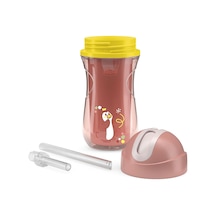Isı Yalıtımlı Pipetli Su Matarası 14+ Ay 266 Ml Kız 5 Adet Çok Renkli