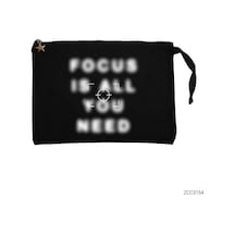 Zepplin Giyim Focus Siyah Clutch Astarlı Cüzdan / El Çantası Siyah