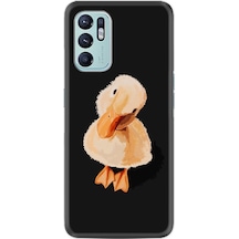 Oppo Reno 6 Kılıf Silikon Desen Özel Seri Üzgün Ördek 1685