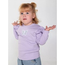 Lantana Lila Renginde Kanatlı Süslü Kazak 156341316 Leylak