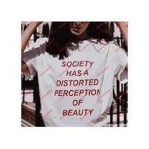 Tarzsokak Slogan Unisex Yazılı Oversize Tshirt Twgwbr13 Beyaz