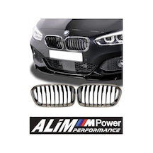 Bmw F20 2015 2017 Krom / Siyah Ön Panjur Böbrek Seti Uyumlu Değişim Parça