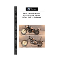Özel Tasarım Metal Bilyeli Saatli Motor Salon Hediye Arkadaş