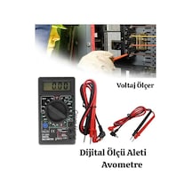 Multimetre Dijital Ölçü Aleti Avometre Voltmetre Ampermetre Ohm Direnç Voltaj Ölçer Test Cihazı - 857445348