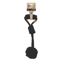 Tug Ball Örgü Köpek Oyuncağı Siyah 36 Cm