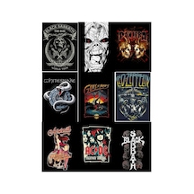 Metal Grupları 3 No Çoklu Sticker Seti