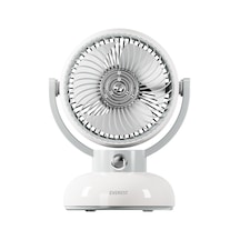 Everest Efn12, Krem, 3 Kademeli Hız, Masaüstü Kullanım, Taşınabilir, Dahili 1200mah Bataryalı, Usb Şarj Girişli, Vantilatör