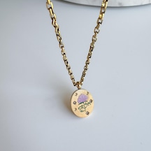 Çelik Rose Kolye Gold