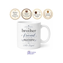 Best Brother Ever Temalı Dünyanın En İyi Erkek Kardeşi İngilizce Kupa Bardak Hediye Beyaz / Çok Renkli