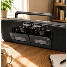 Bluetooth Destekli Am/fm/sw 3 Bant Radyo Usb Tf Mp3 Çalar Çift Kasetli Şarj Edilebilir Bataryalı Ac/dc Taşınabilir Ses Sistemi Px-888bt