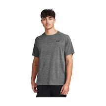 Under Armour Tech Textured Erkek Gri Yuvarlak Yaka Tişört Gri