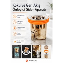 Koku Ve Geri Akış Önleyici Gider Aparatı Haşere Önleyici, Sızdırmaz, Hızlı Akışlı Lavabo Ve Zemin Gider Süzgeci