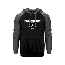 Rammstein Logo 2 Gri Renk Reglan Kol Sweatshirt / Hoodie